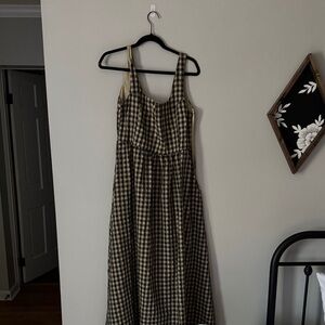 Princess Polly Black and Cream Gingham Maxi Dress